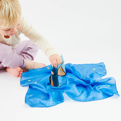 Mini Enchanted Playsilks - Sea (100% Silk Natural)