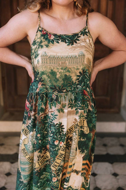 Bohéme Long Maxi Slip Dress - Wildheart with Unicorn & Castle