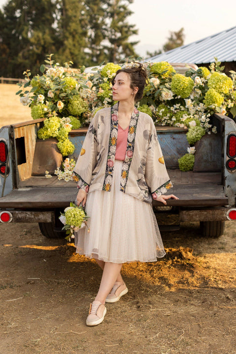 Bamboo Bohemian Cropped Kimono - Take My Hand