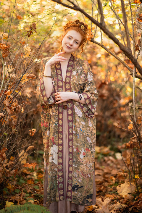 Bamboo Kimono Duster - Dreamweaver With Zodiac Signs