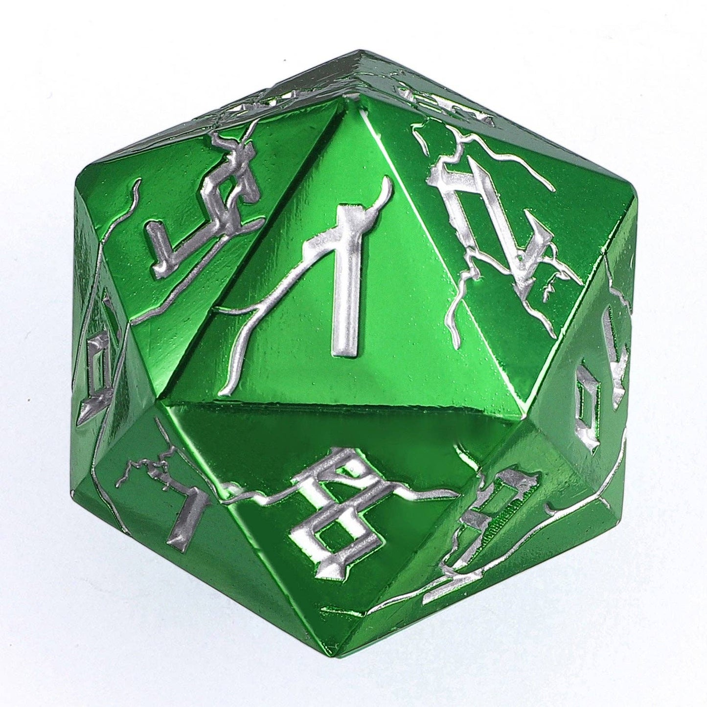 Barbarian 35mm Single D20 Spin Down - Green with Silver