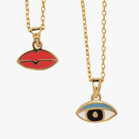 Necklace - Eye+ Lip (Double Sided)