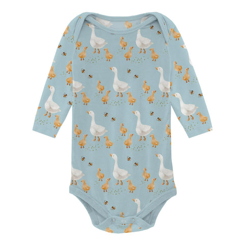 Onesie (Long Sleeve) - Spring Sky Feeding Ducks