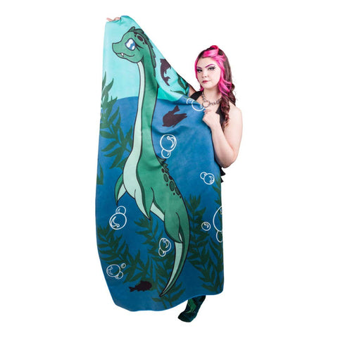 Beach Towel - Cute Nessie Quick Dry Suede