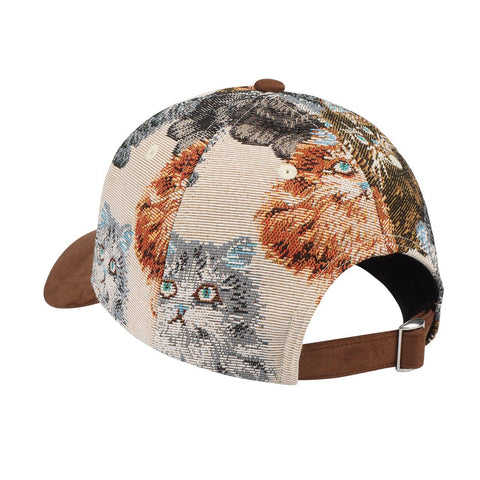 Baseball Cap - Jacquard Cat Tapestry