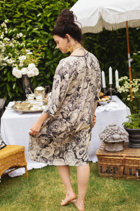 Artist Dress with Pockets - Honey & The Moon Florals & Bees