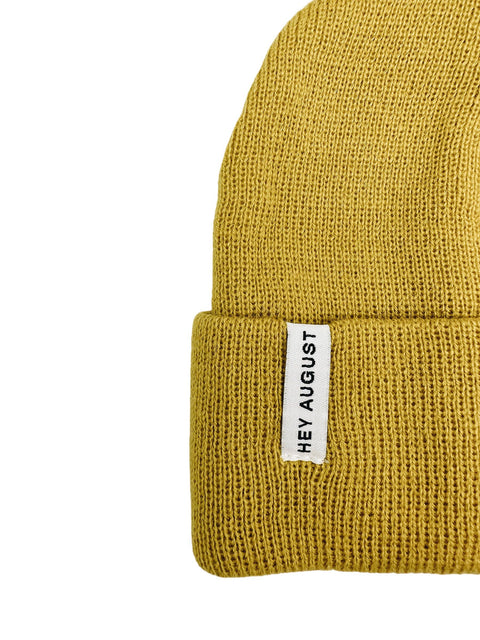 Beanie - Knit Cuff (Ochre)