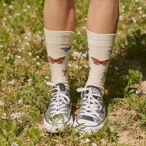 Socks that Protect Butterflies - Beige