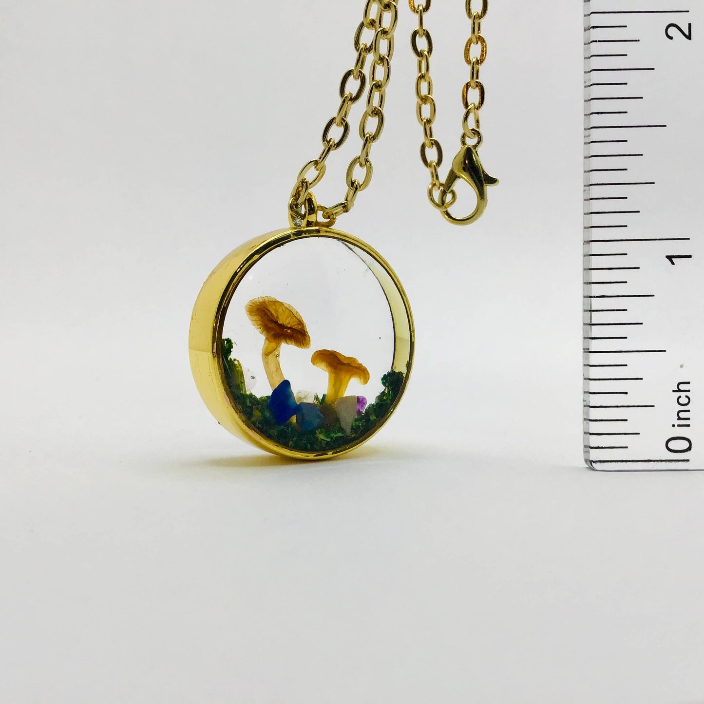 Curiosity Charm Necklace  - Real Mushroom Gold # 4233