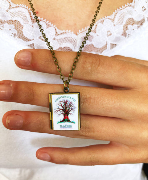 Necklace - Book Locket Fantastic Mr. Fox: Bronze