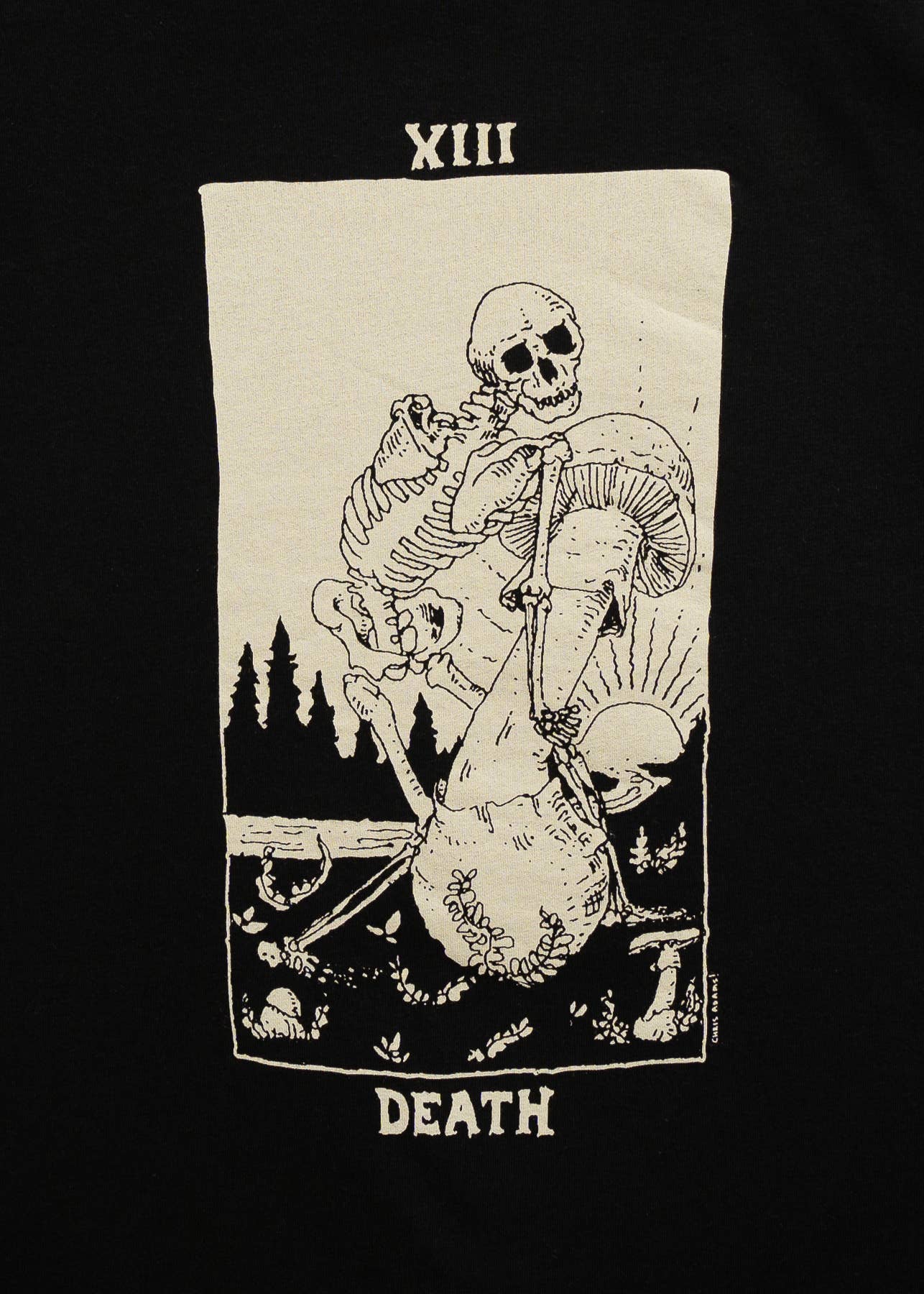 T-Shirt (Unisex) - Death Card Mushroom Tarot Shirt (Organic Cotton)