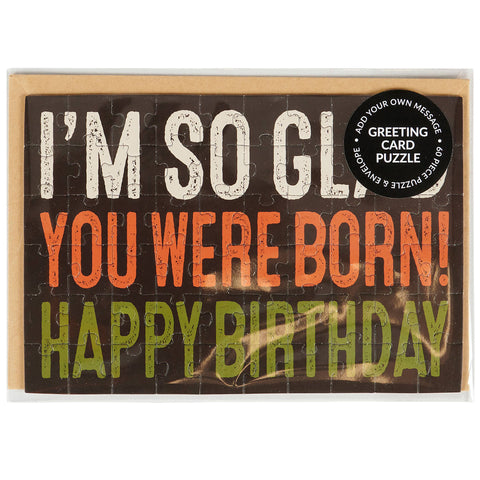 Greeting Card - I'm So Glad Puzzle