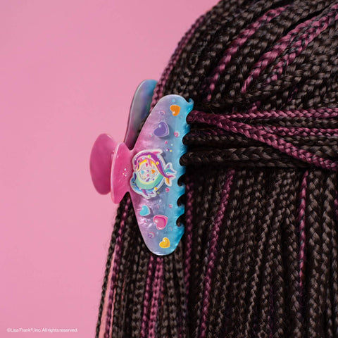 Glitter Claw Clip - Lisa Frank x Kitsch Dancing Dolphins™