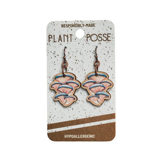 Dangle Earrings - Oyster Mushrooms