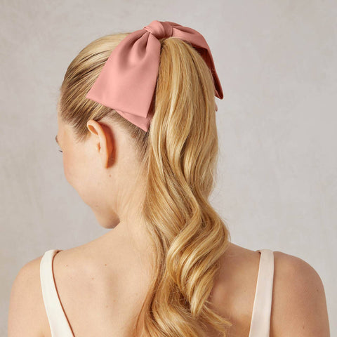 Fabric Bow Hair Clip - Rosewood (Recycled)