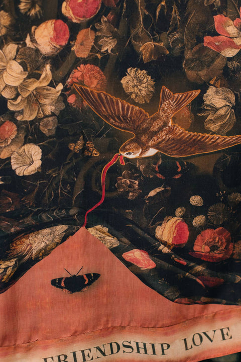 Bohéme Long Maxi Slip Dress - Heart of Gold with Sacred Heart