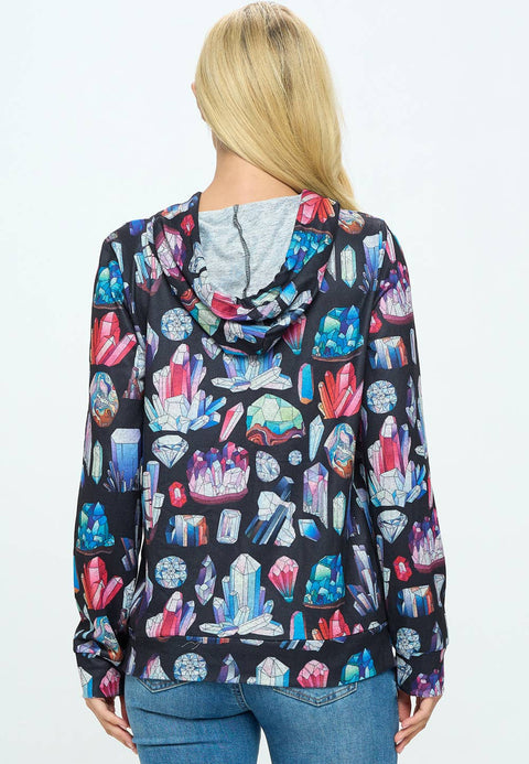 Hoodie - Crystal Print