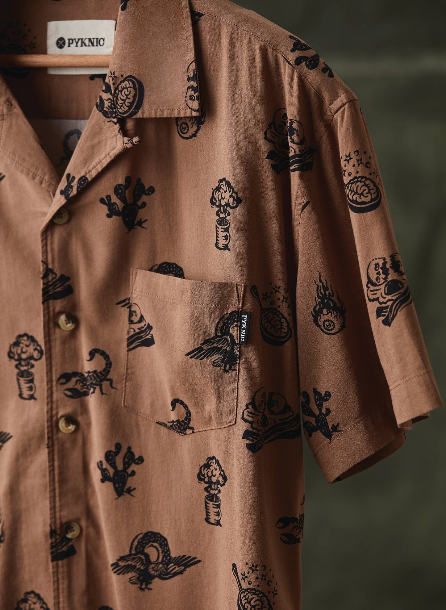 Button-Up Shirt (Mens) - Brain Fried Desert