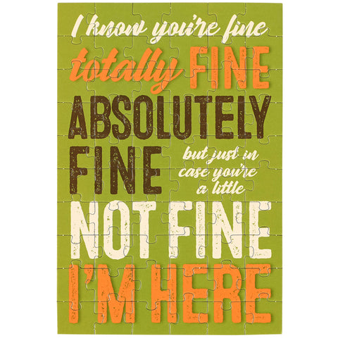 Greeting Card - You're Fine Puzzle