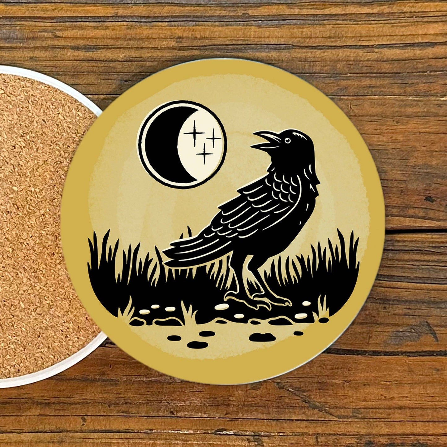 Ceramic Coaster - Black Crow