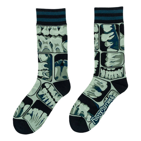 Crew Socks - Too Cool for Flossing Teeth X-Ray