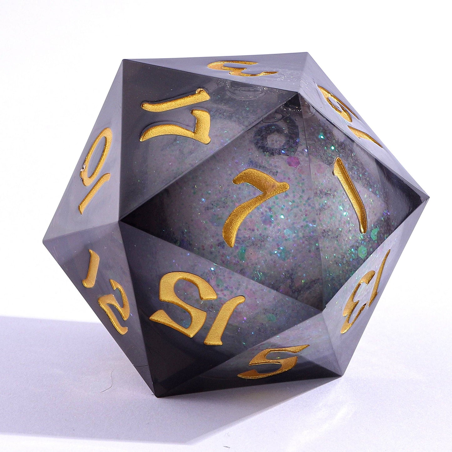 Sharp Edged Resin Liquid Core 55mm D20 - Cursed Eclipse