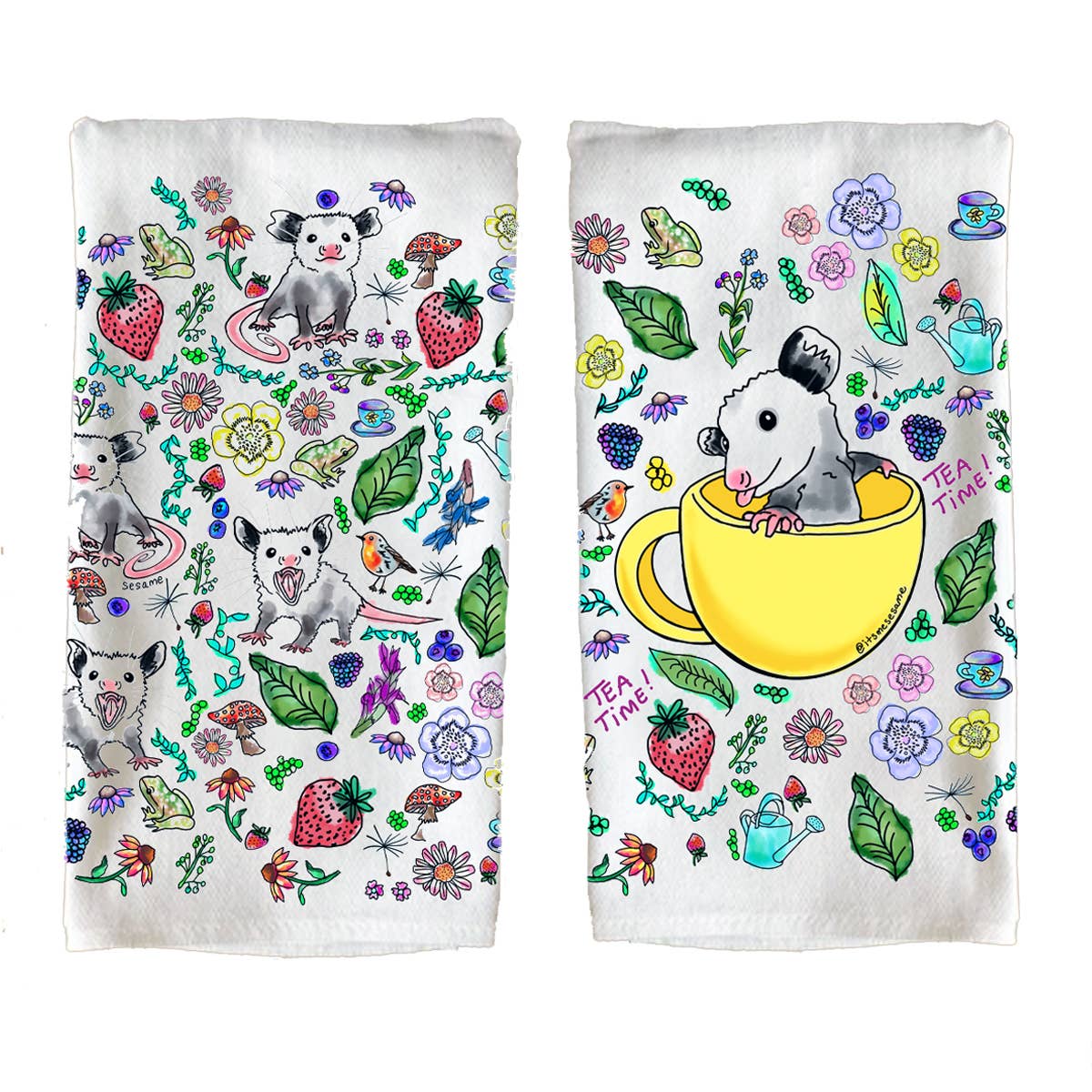 Tea Towel - Opossum Assorted