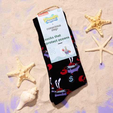 Socks that Protect Oceans - Mr. Krabs