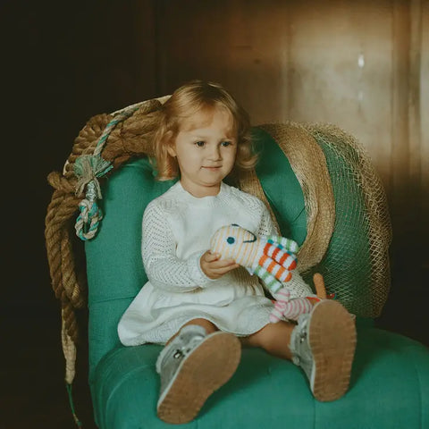 Yarn Rattle - Rainbow Octopus