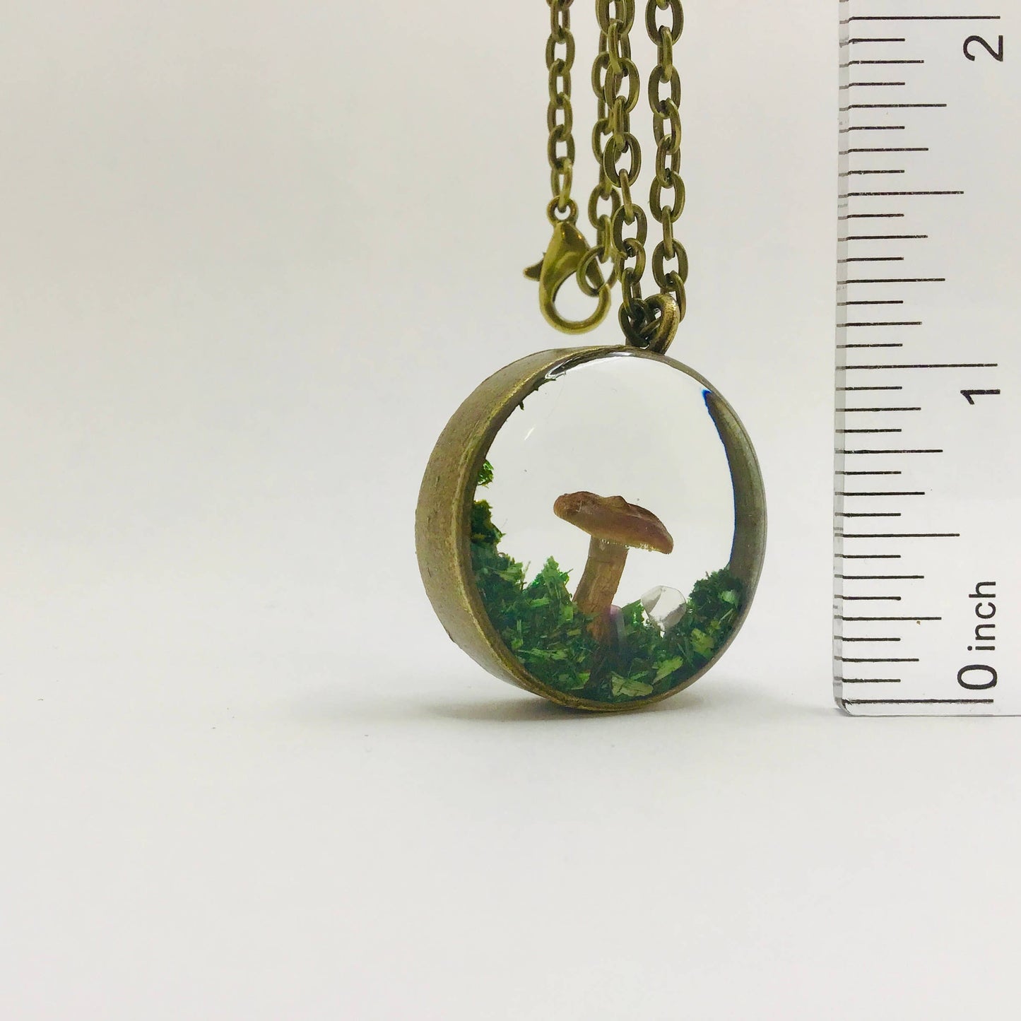 Curiosity Charm Necklace - Real Mushroom Bronze # 3964