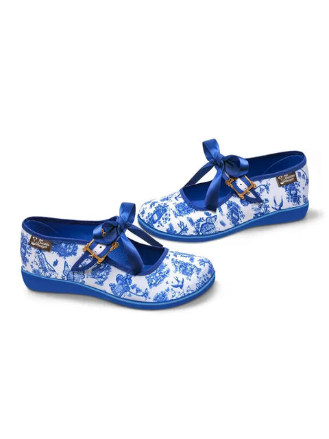 Women's Shoe - Chocolaticas® Toiles De Jouy Mary Jane Flat