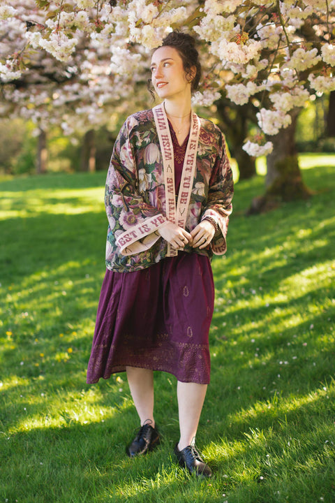 Pixie Duster Cropped Kimono - A Wish w/ Wishbone Dandelion