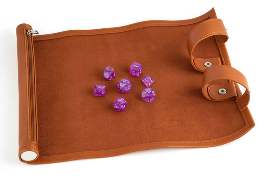 Dice Mat & Carrying Case - Brown