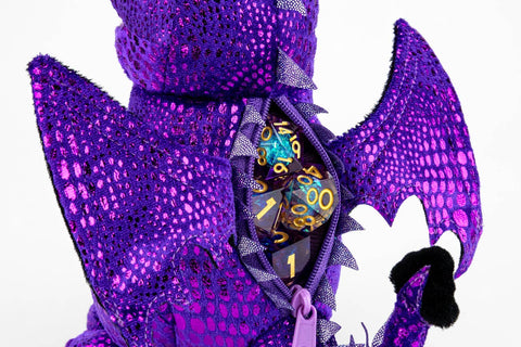 Dragon Plush Dice Bag - Purple