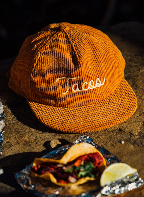 Hat (Corduroy) - Tacos Chainstitch Rust