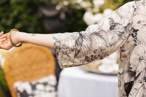 Artist Dress with Pockets - Honey & The Moon Florals & Bees