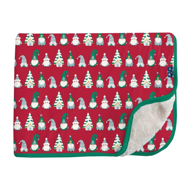 Toddler Blanket with Sherpa Backing - Crimson Gnomes (Drop 2 Presale)