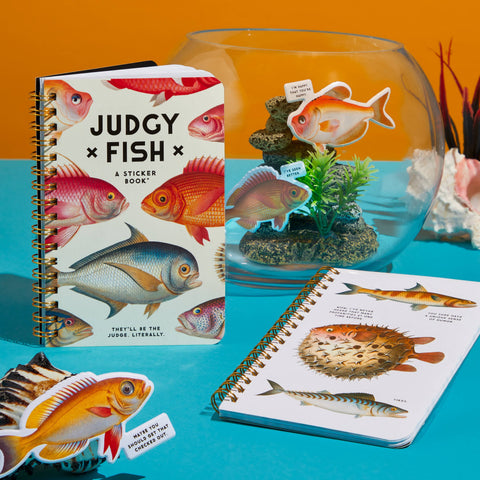 Sticker Book - Brass Monkey Judgy Fish