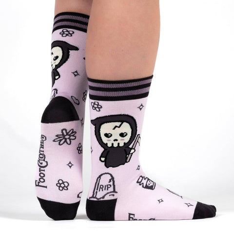 Crew Socks - Pastel Goth Grim Reaper