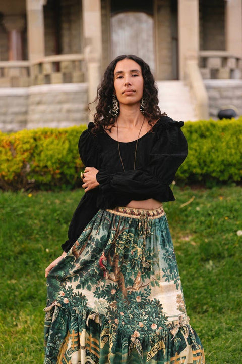 Atelier Skirt - Wildheart with Pockets Tassels & Unicorn