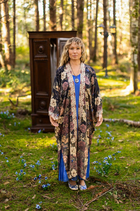 Lionheart Opera Duster - Narnia Inspired Print & Botanicals