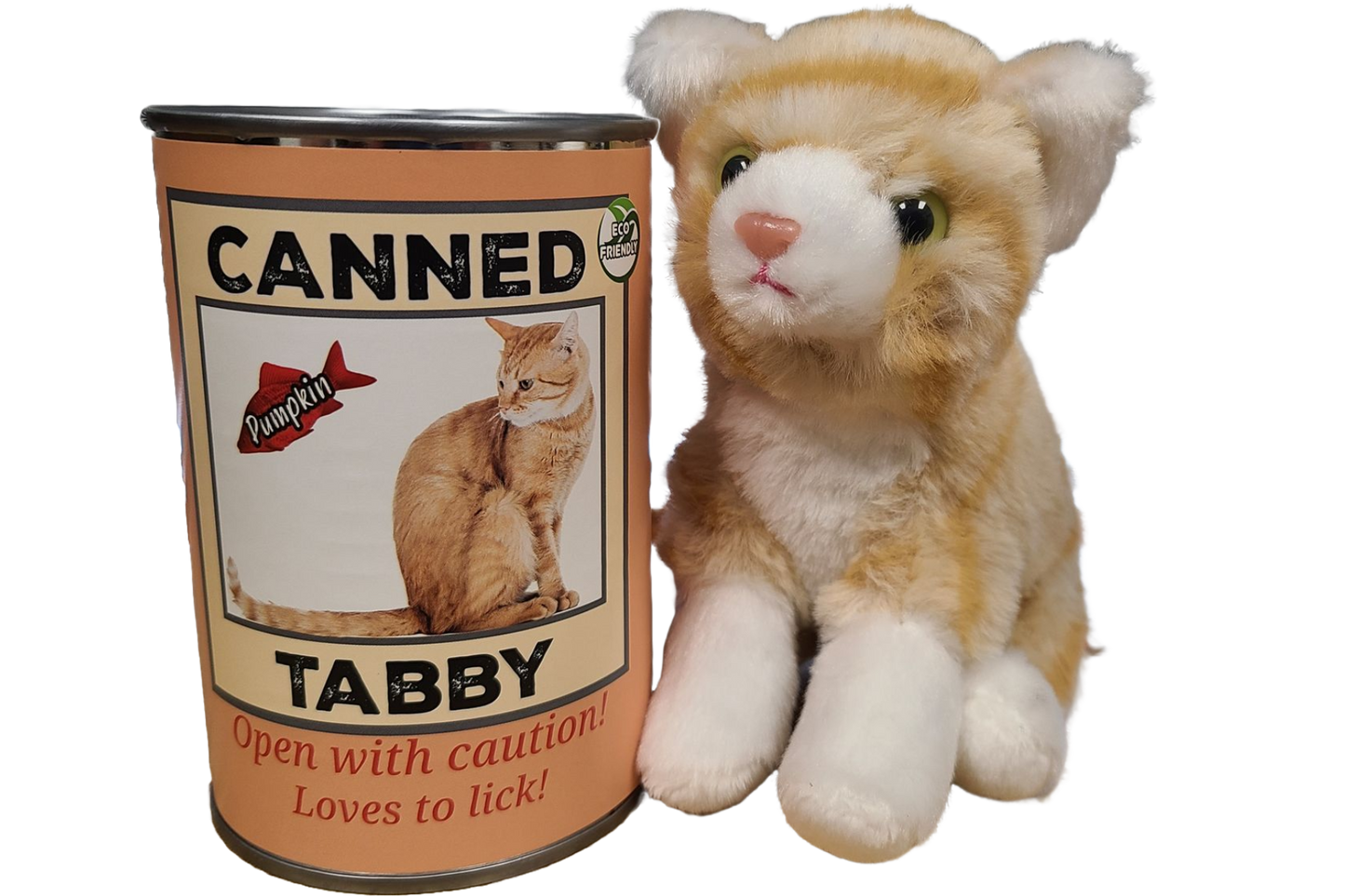 Stuffed Animal - Canned Orange Tabby Cat