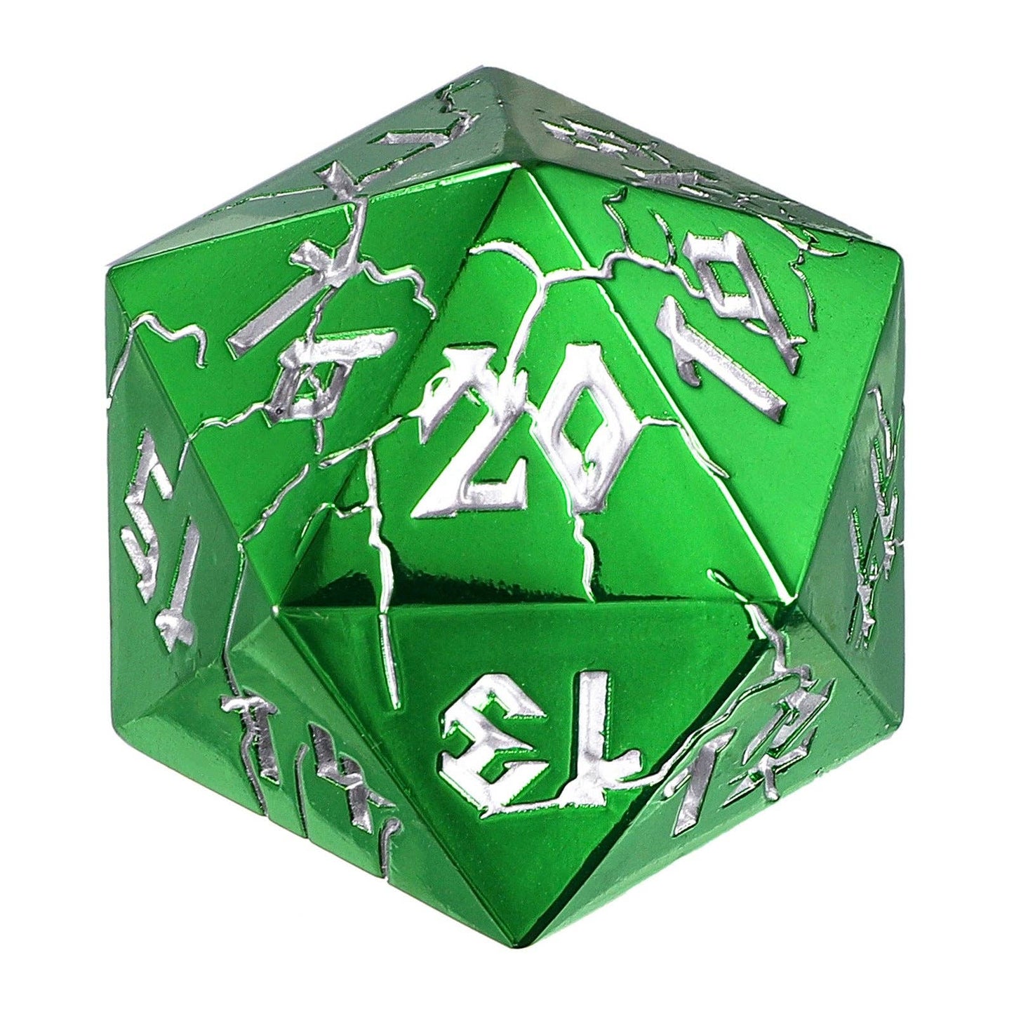 Barbarian 35mm Single D20 Spin Down - Green with Silver