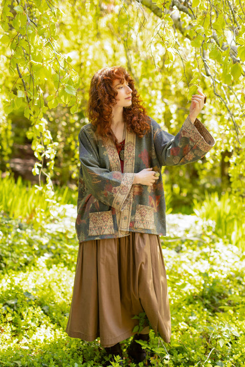 Fleece Cottage Cardigan Jacket - The Messenger with Joan of Arc