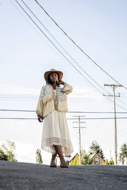 Pixie Duster Cropped Kimono - Radiate Love with Sunrise