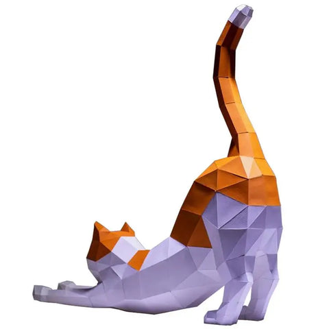3D PaperCraft - Stretching Cat