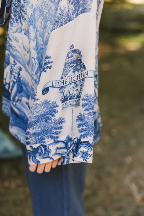 Pixie Duster Cropped Kimono - Let The Light In w/ Delft