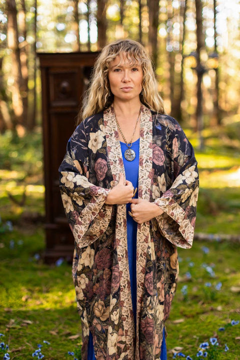 Lionheart Opera Duster - Narnia Inspired Print & Botanicals