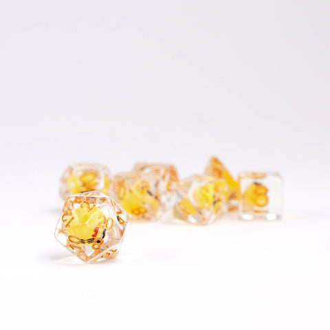 Dice Set - Cat Dice Resin Polyhedral