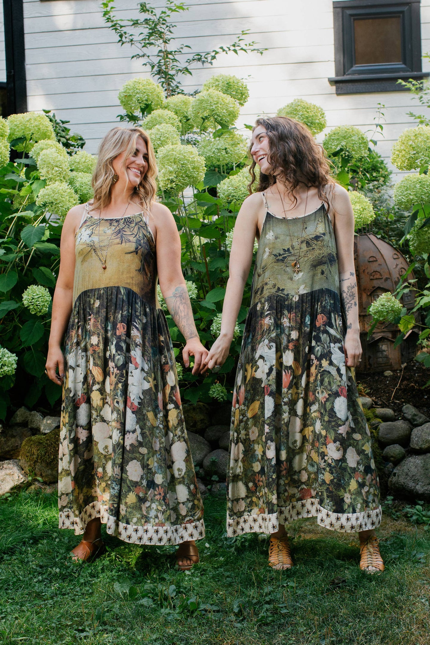 Bohéme Slip Dress - I Dream in Flowers with Bees